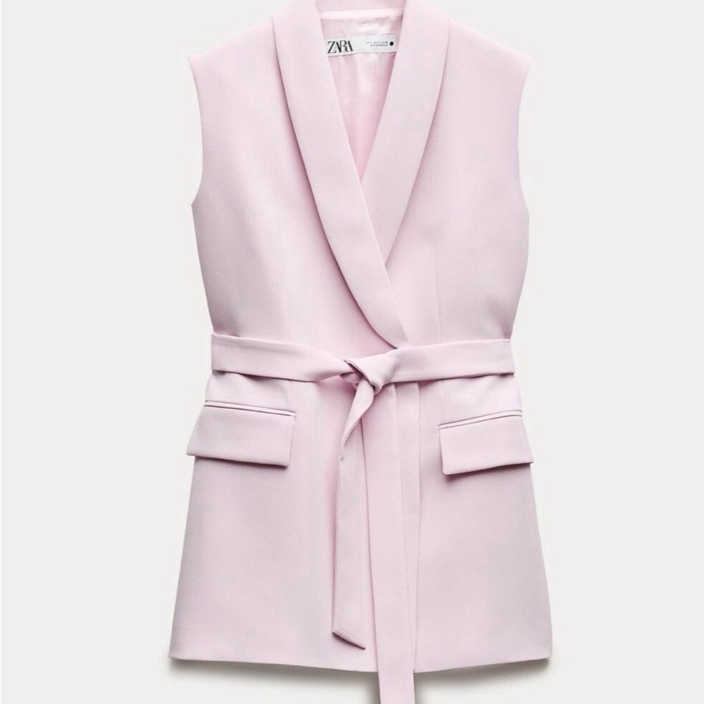 Zara Pink Vest Tie Top